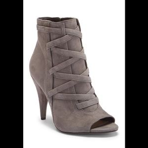 Vince Camuto Aranda Open Toe Suede Bootie